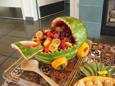 watermelon carving for baby shower. Baby Carriage Watermelon (West
