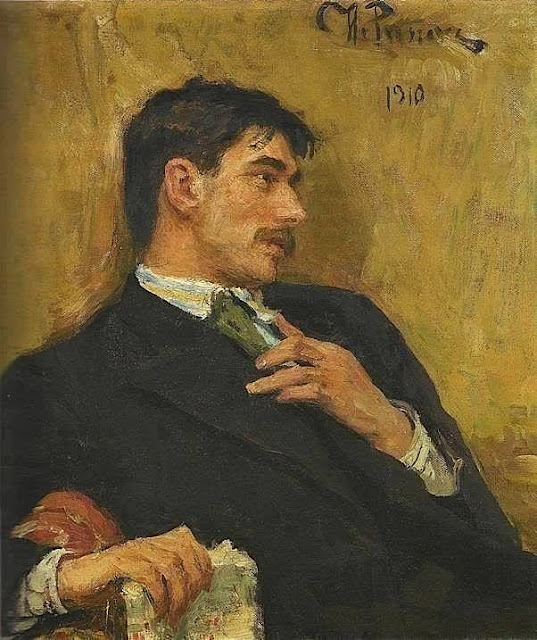 Ilya Repin (1844-1930), Portrait de Korney Ivanovich Chukovsky, 1910. Collection privée