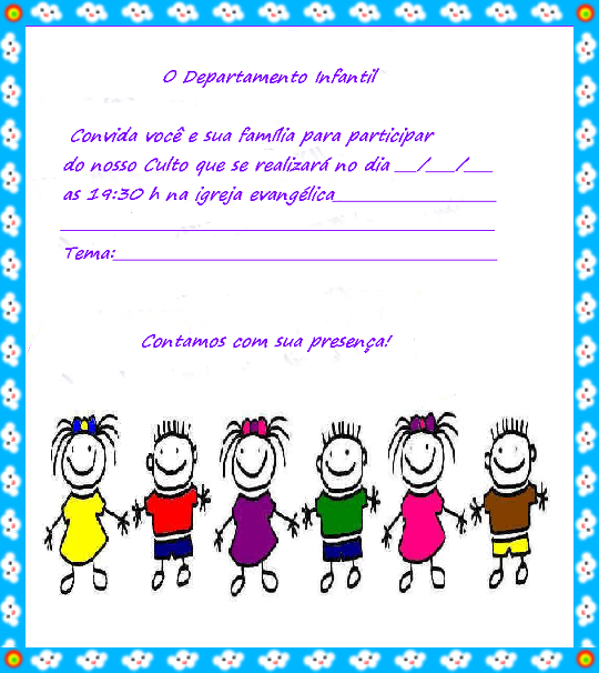 Cristãos kids: Convites para o Culto Infantil