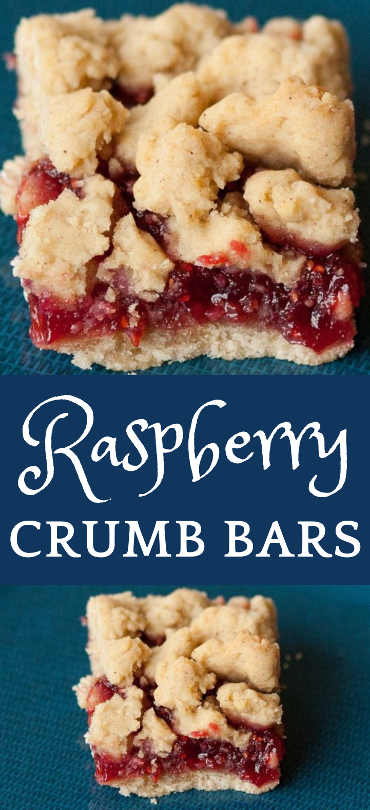 Raspberry Crumb Bars #Raspberry #Dessert