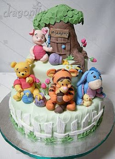 Pooh Bear cakes for children parties