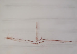 Shop corner 4. red chalk and graphite on paper