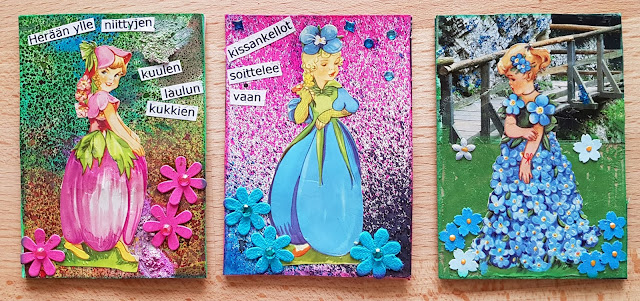 Artist Trading Cards Anemone's Flowergirls