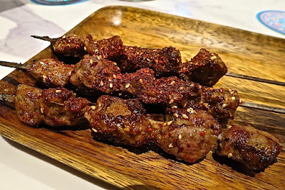 Alijiang (阿里疆) Silk Road Cuisine, lamb skewers