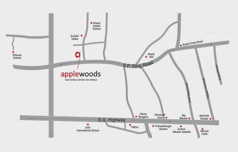 Applewoods Satyesh Residency Location Map
