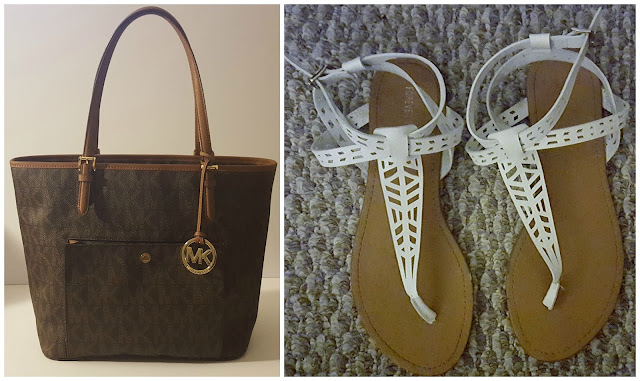 Michael Kors tote and Forever 21 sandals