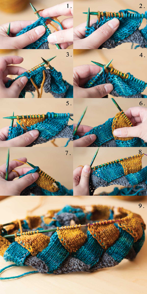   How to Knit Entrelac in the Round - Tutorial 