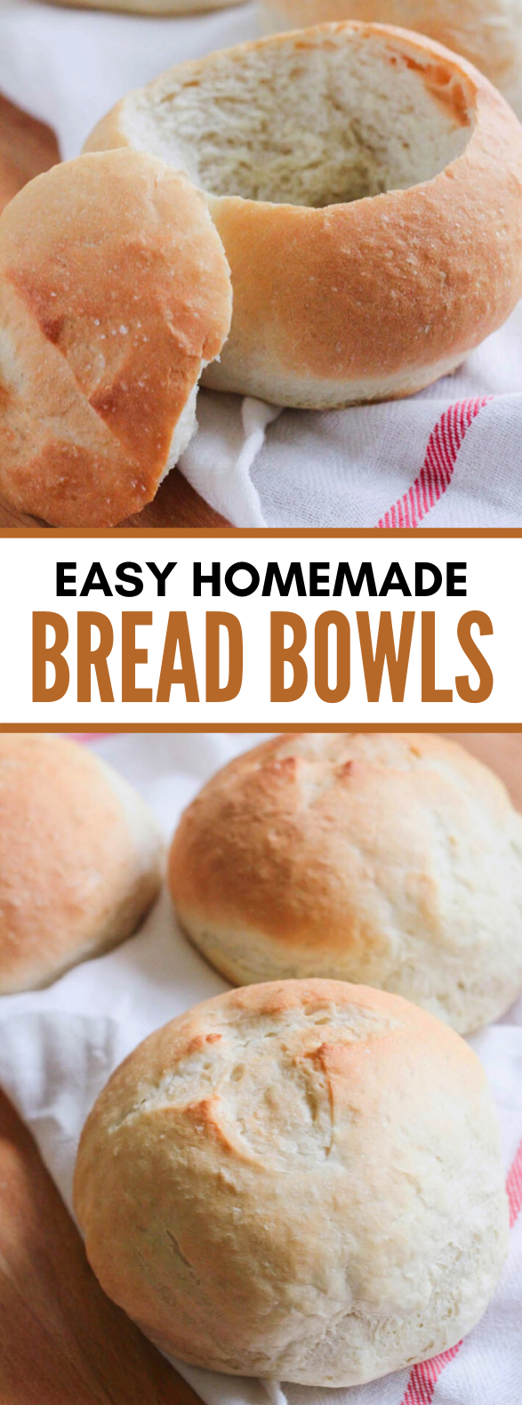 Easy Homemade Bread Bowls #dinner #lunch