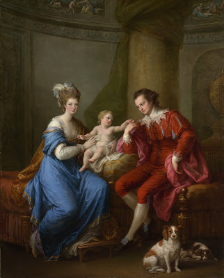 Edward Smith Stanley, 12th Earl of Derby, with his wife,  Lady Elizabeth Hamilton, and their son Edward  by Angelica Kauffmann (c1776)  Public domain image from Metropolitan Museum of Art