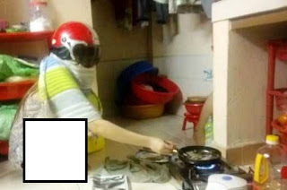 cara aman menggoreng ikan di dapur yang sempit