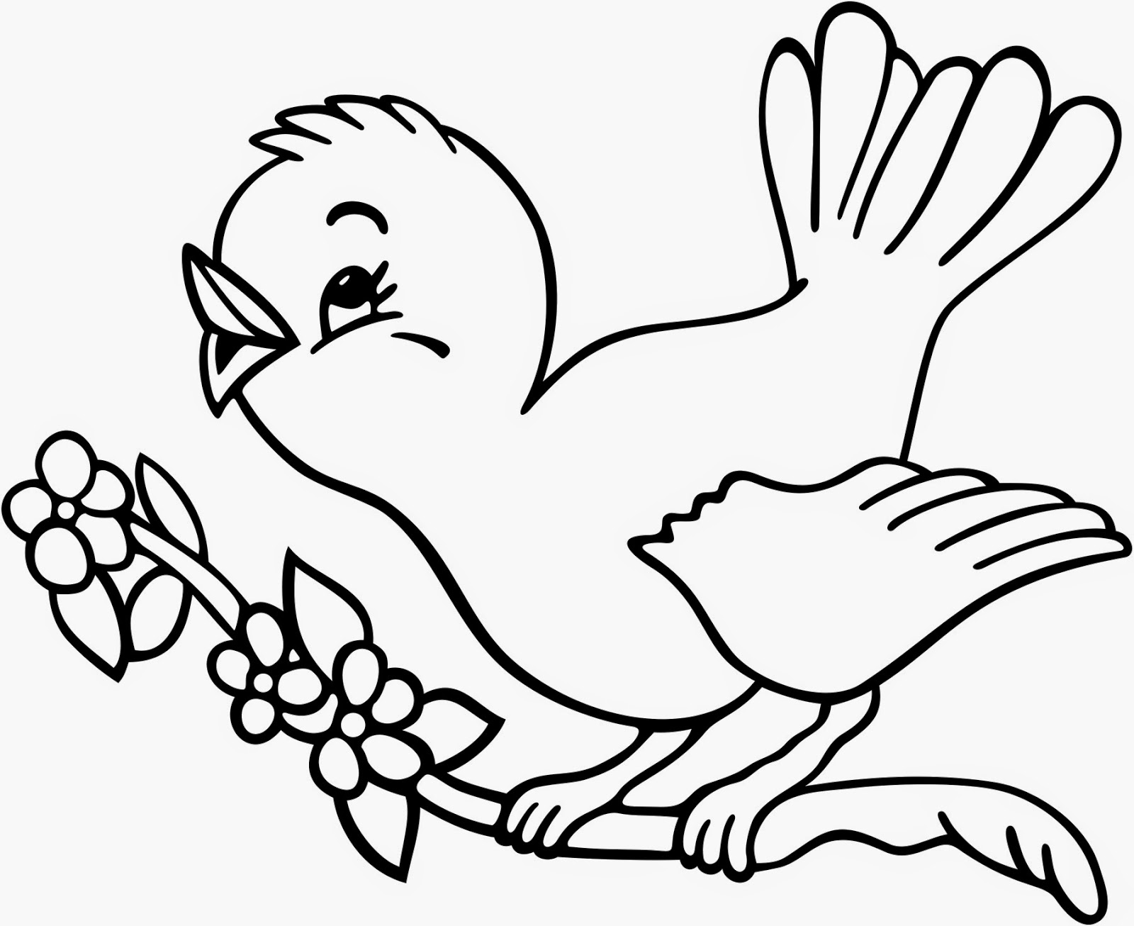 Free coloring pages of little bird