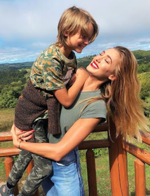 Jessica Sarfaty with her son