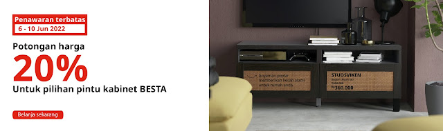 IKEA: Potongan Harga 20% Kabinet BESTA (s.d 10 Juni 2022)