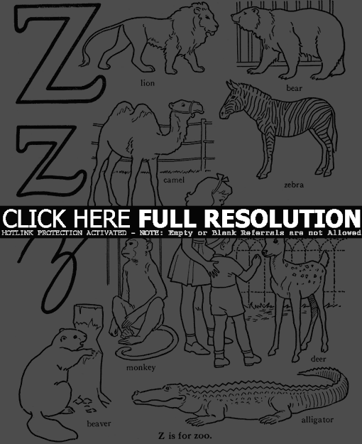 Free Coloring Pages Zoo Animals  Alphabet Coloring Pages Free Zoo Animal  Coloring
