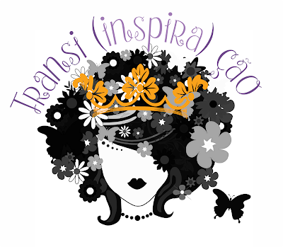Logotipo do Transição Inspiração com coroa em alusão ao concurso de miss Brasil 2016 e a representatividade dos cabelos das candidatas negras cacheadas e crespas