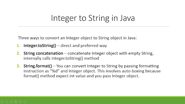  This is the minute role of information conversion tutorial Java - How to convert from Integer to String?
