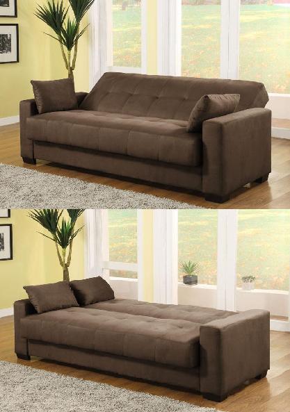 Lifestyle Solutions Napa Convertible Sofa in Java (Sofa-Bed)