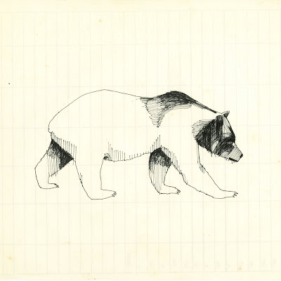 here's a drawing of a bear for my friend dara for a tattoo.