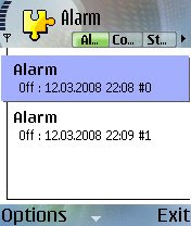 Clock Alarm Manager for Nokia S60 2nd edition