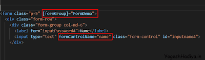 Reactive Forms In Angular 11 - Yogesh kumar Hadiya - YogeshHadiya33 - YogeshHadiya.in