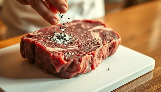 grilled steak preparation