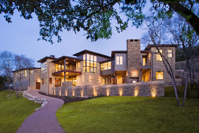 Photo of large contemporary home on the hill