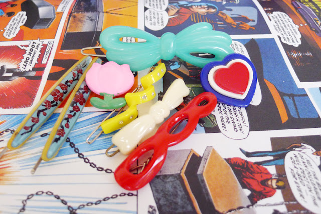 retro hair clips