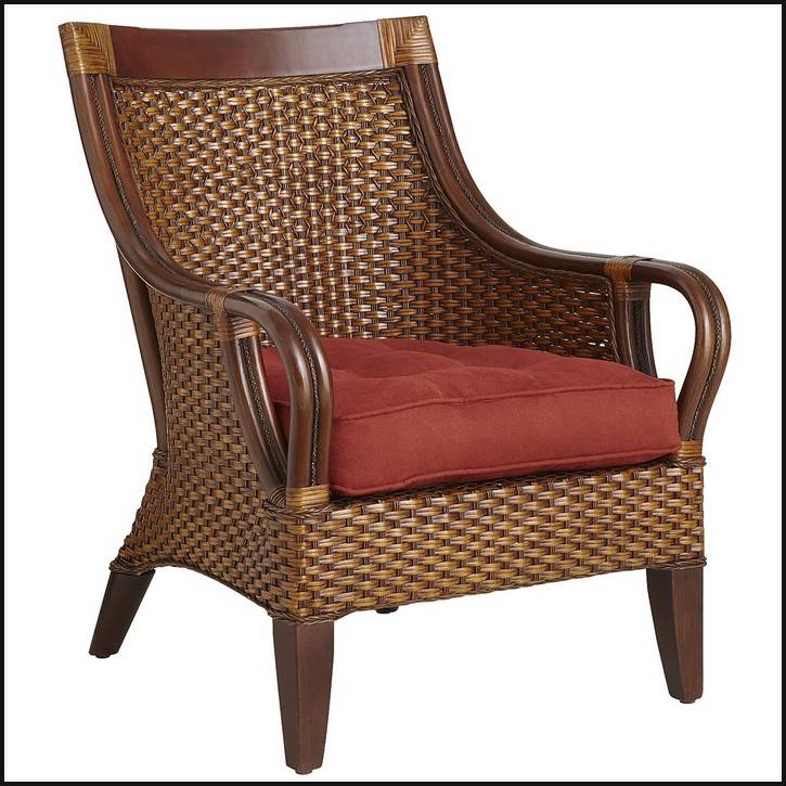 pier one wicker chair and ottoman