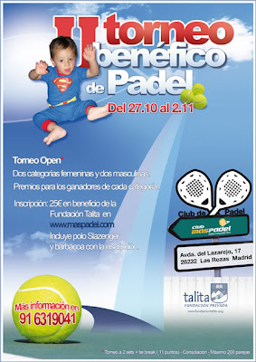 Cartel Torneo de pádel solidario Fundación Talita