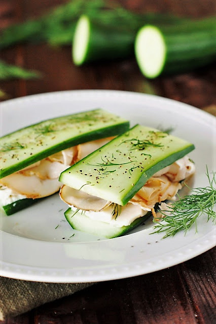 Low-Carb Smoked Turkey & Cucumber 'Sandwiches' Image
