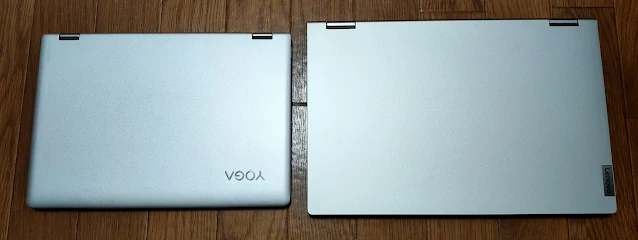 Flex550とYoga710を左右に並べてみた