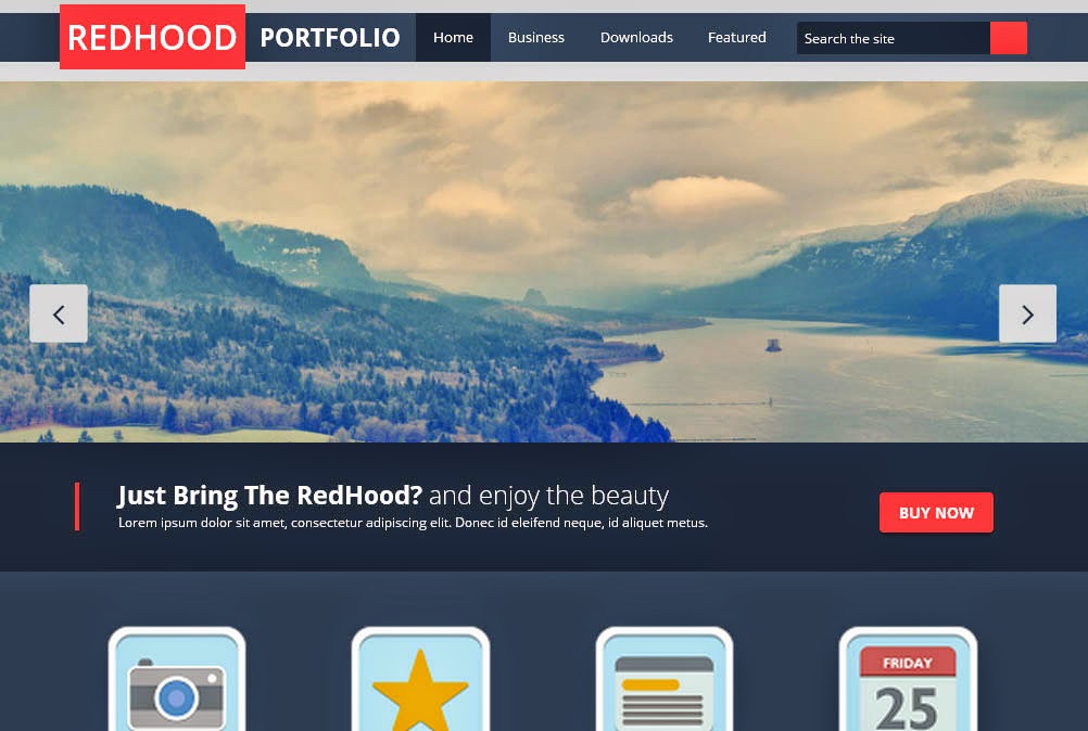 Redhood Responsive Blogger Template