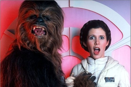 Chewbacca y Leia