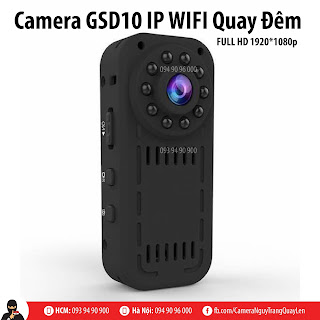 Camera quay lén GSD10 quay đêm IP WIFI siêu nhỏ xem từ xa