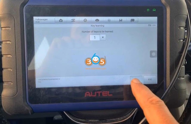Add VW Golf7 MQB48 Key with Autel IM508 7