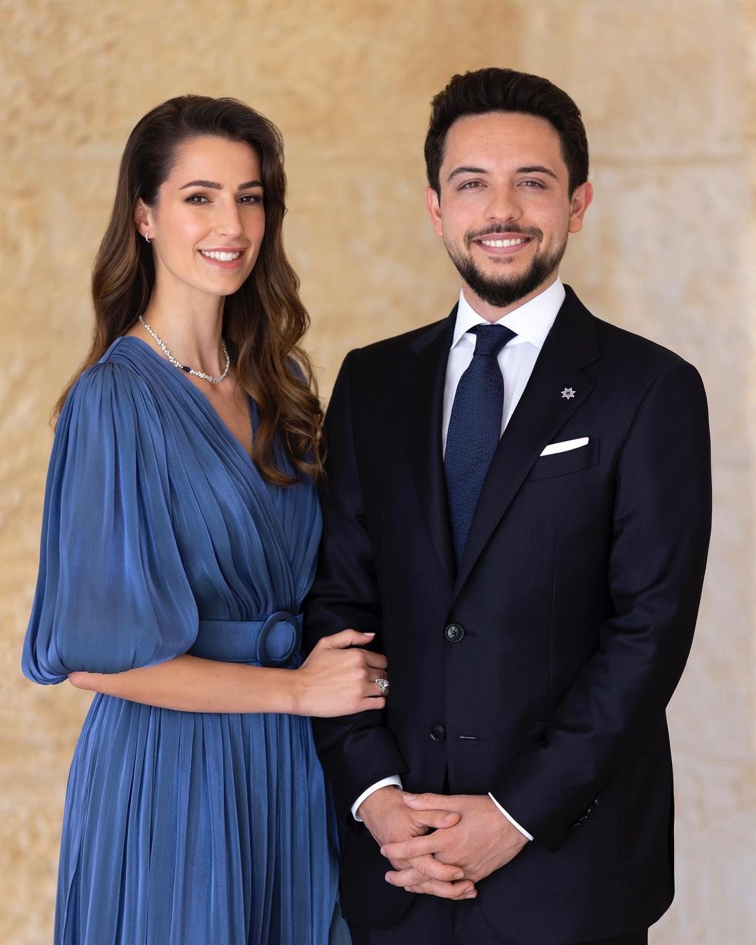 Crown Prince Al Hussein of Jordan shared a new picture with his future wife Rajwa Al Saif