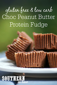 Low Carb Chocolate Peanut Butter Protein Fudge Recipe  low fat, gluten free, high protein, clean eating friendly, refined sugar free, healthy