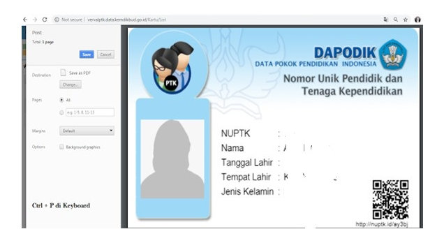 Cara Mudah Cetak Kartu NUPTK Terbaru 2020
