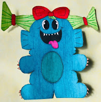 student marker monster drawing based on their name