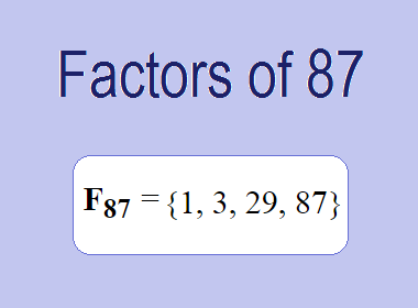 Factors of 87