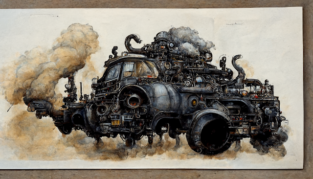 Illustration of Cars from Dieselpunk World