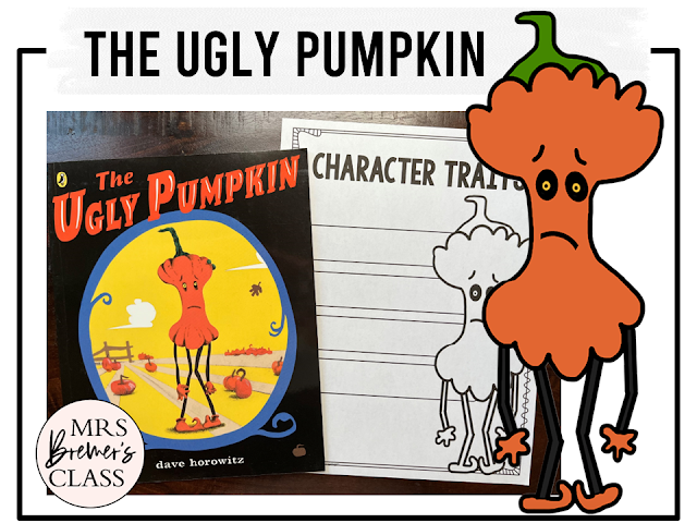 The Ugly Pumpkin book activities unit with printables, literacy companion activities, and reading worksheets for Halloween in Kindergarten and First Grade