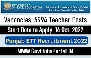 Govt Jobs in Punjab for Teachers