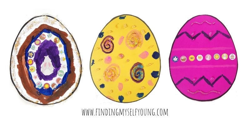 collage easter eggs