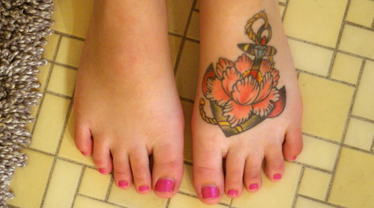 foot tattoo images. Girl Foot Tattoo