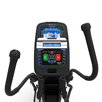 Nautilus E616 Elliptical Trainer's console with blue backlit display, image