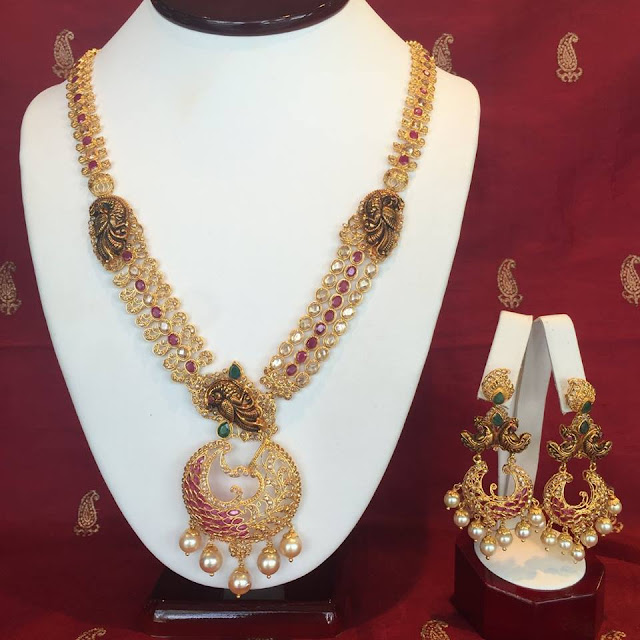 Nakshi Parrots Uncut Diamond Set