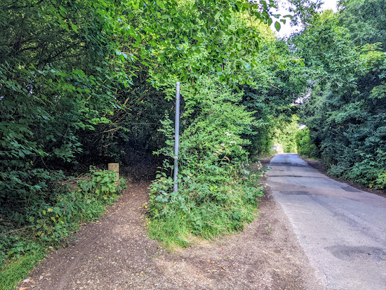 Take the footpath on the left after going under the footbridge