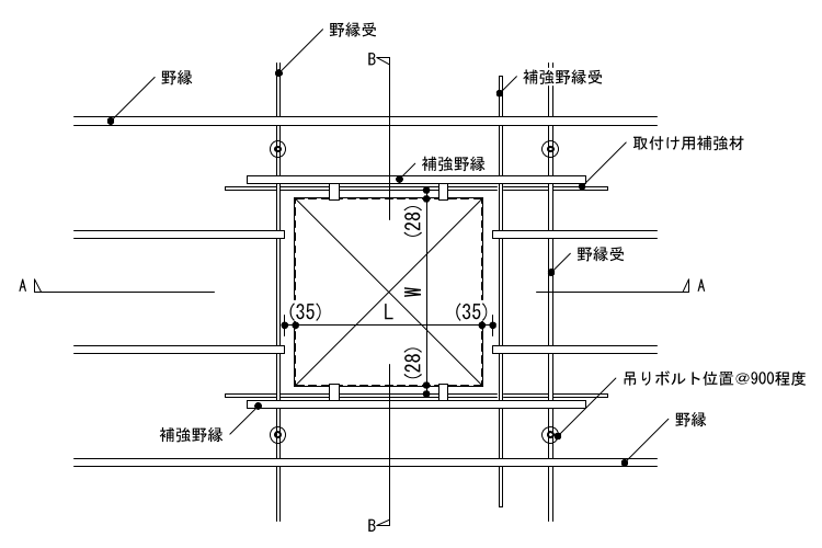 3-42-2　天井点検口 伏図