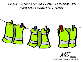 gilet gialli, gilet jaunes, proteste, manifestazioni, francia, vignetta, satira